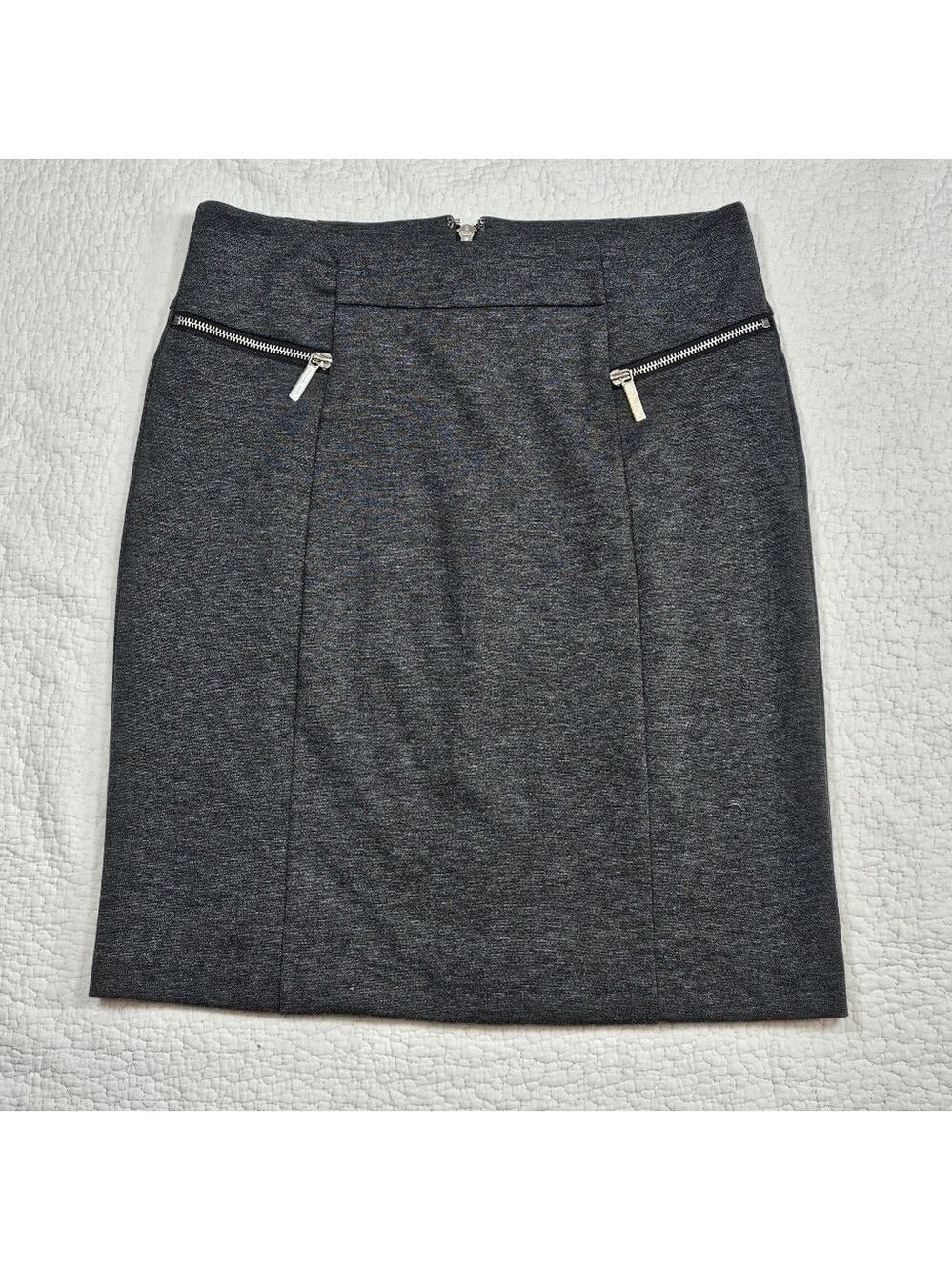 Michael Kors Gray Stretch Pencil Skirt